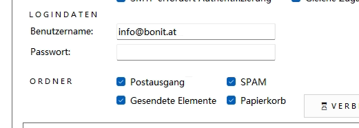Mailbox-Optionen