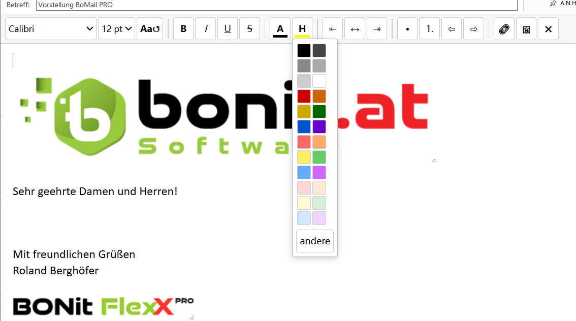 Editor-Toolbar